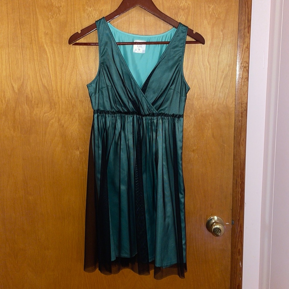 Mac & Jac dress size small,  Green With Black Tulle